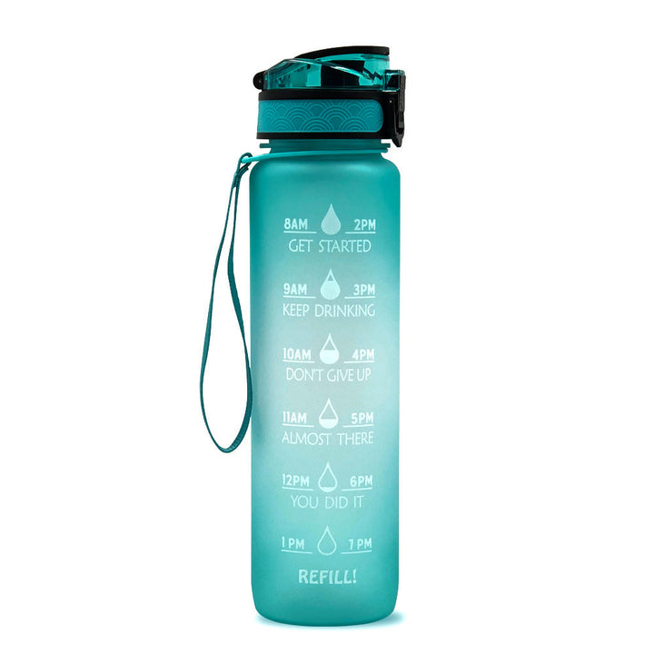 1L Tritan Water Bottle With Time Marker Bounce Cover