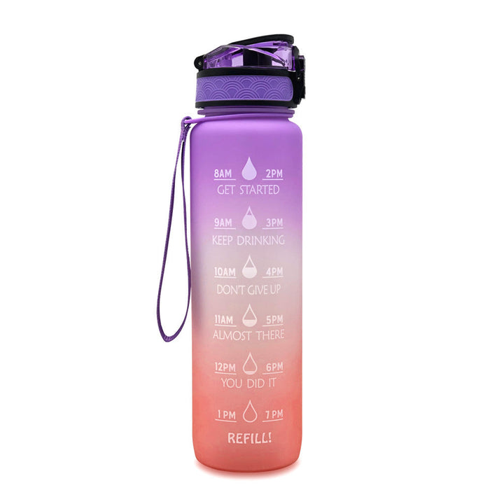 1L Tritan Water Bottle With Time Marker Bounce Cover