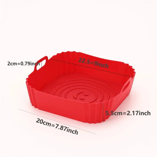 1PC Reusable Airfryer Pan Liner Accessories Silicone Air Fryers Oven