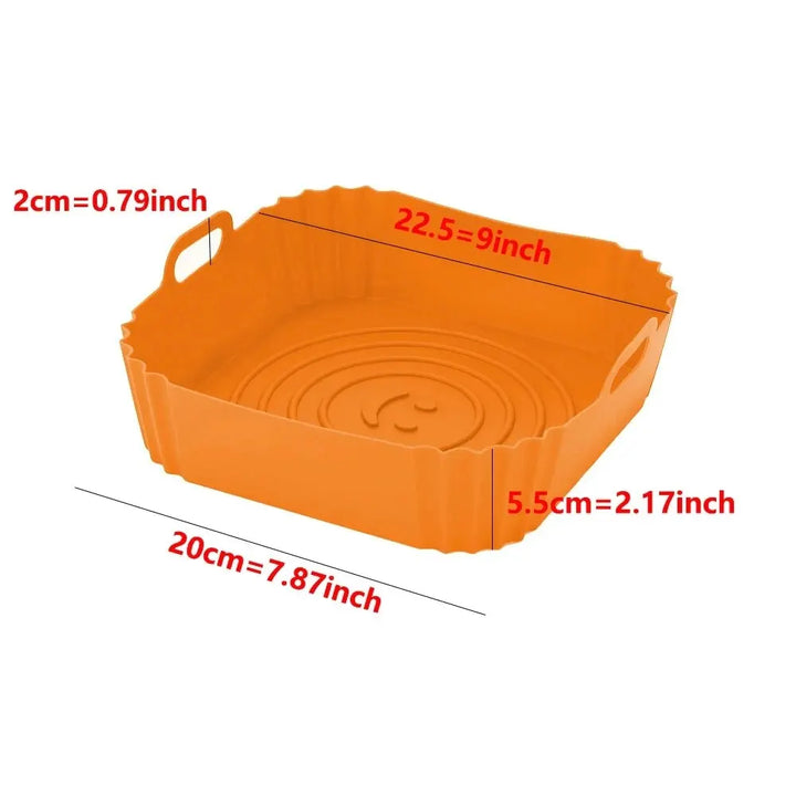 1PC Reusable Airfryer Pan Liner Accessories Silicone Air Fryers Oven